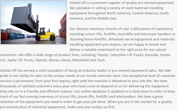 Global Lift Equipment Buffalo